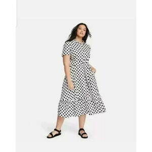 Lisa Marie Fernandez Polka Dot Dress Black White Size XS
